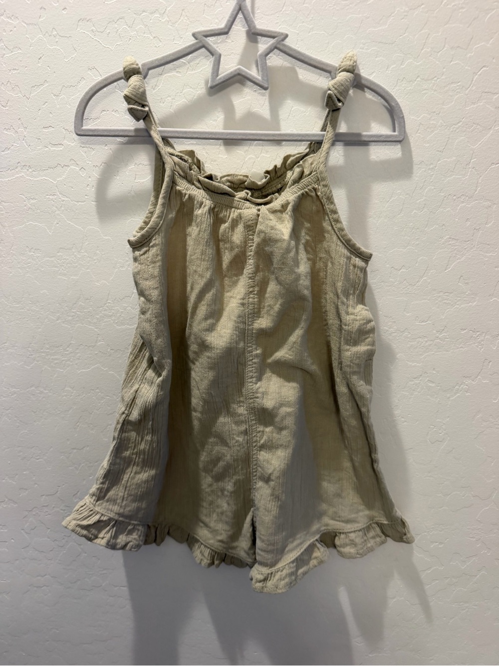 Little Co by Lauren Conrad Girls Sage green Ruffled Romper